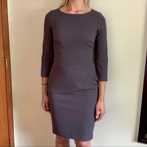 NWOT Gray Calvin Klein Midi Dress 3/4 Sleeve